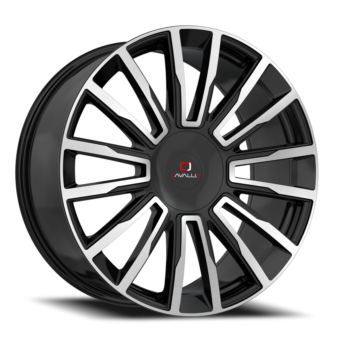 CAVALLO CLV-47 22X9.5 25 6X135/6X139.7 GLOSS BLACK & MACHINED