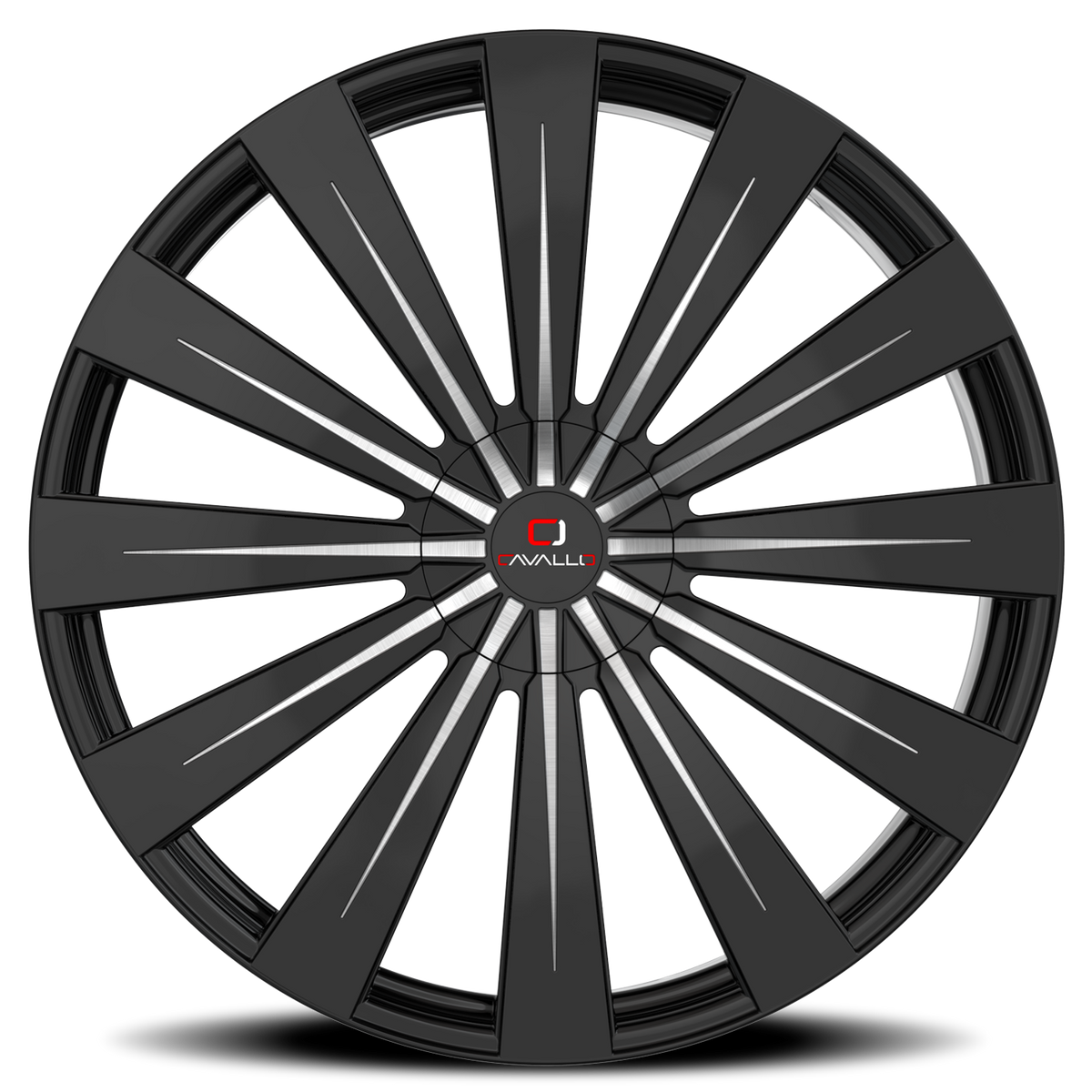 CAVALLO CLV-49 20X8.5 35 5X114.3/5X120 GLOSS BLACK & MACHINED
