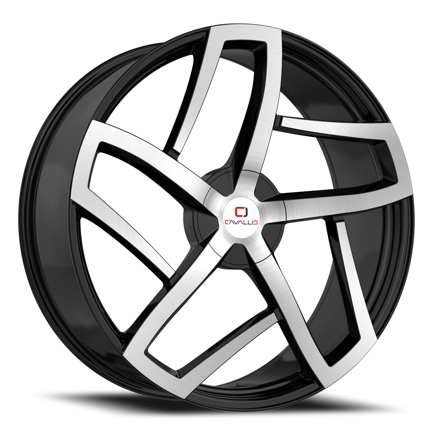 CAVALLO CLV-50 18X8 35 5X114.3/5X120 GLOSS BLACK & MACHINED