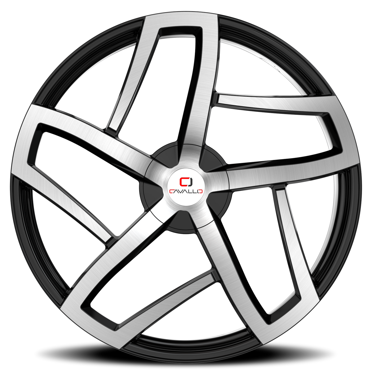 CAVALLO CLV-50 18X8 35 5X114.3/5X120 GLOSS BLACK & MACHINED