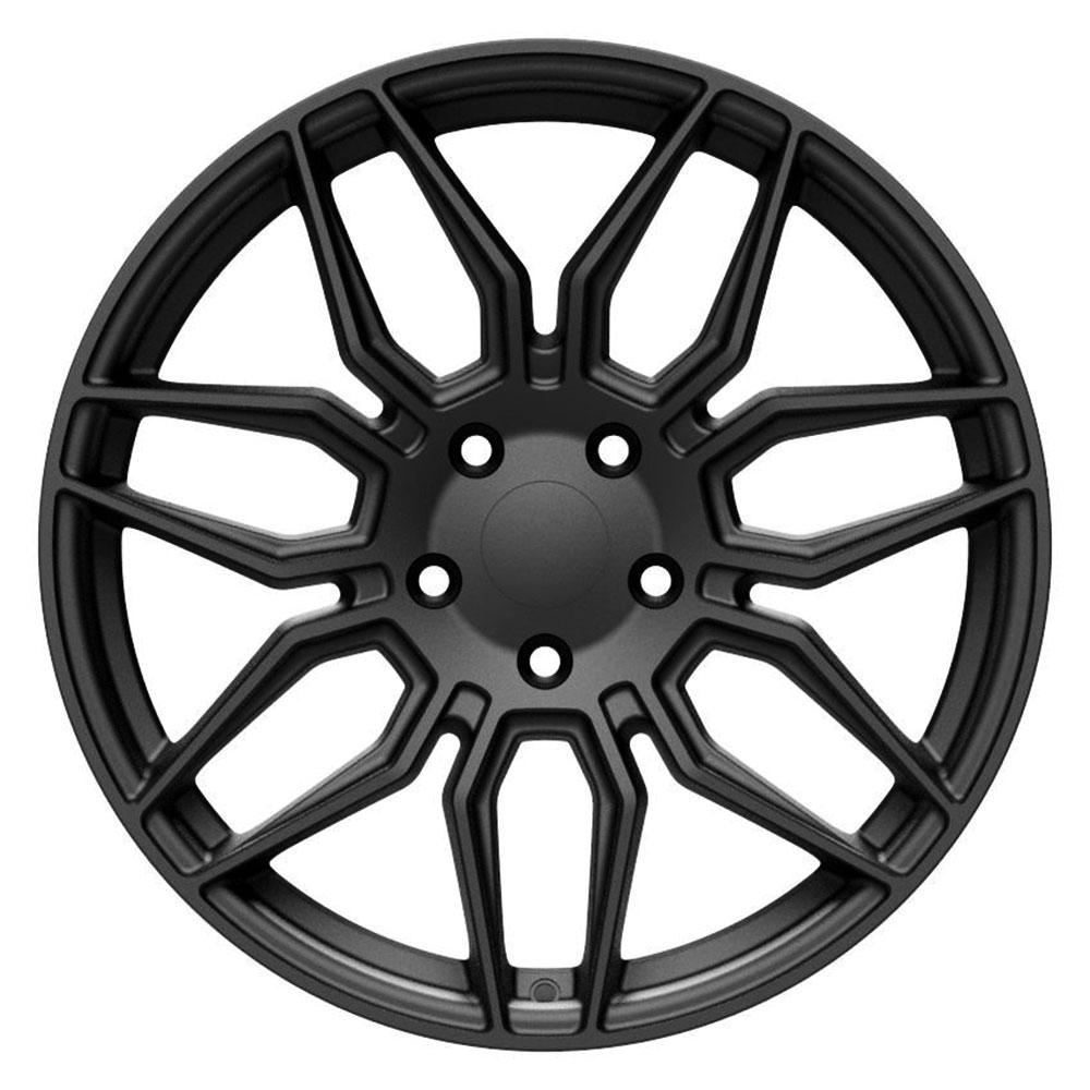 19" Replica Wheel CV03D Fits Chevrolet C8 Corvette 19x8.5 Satin Black Wheel