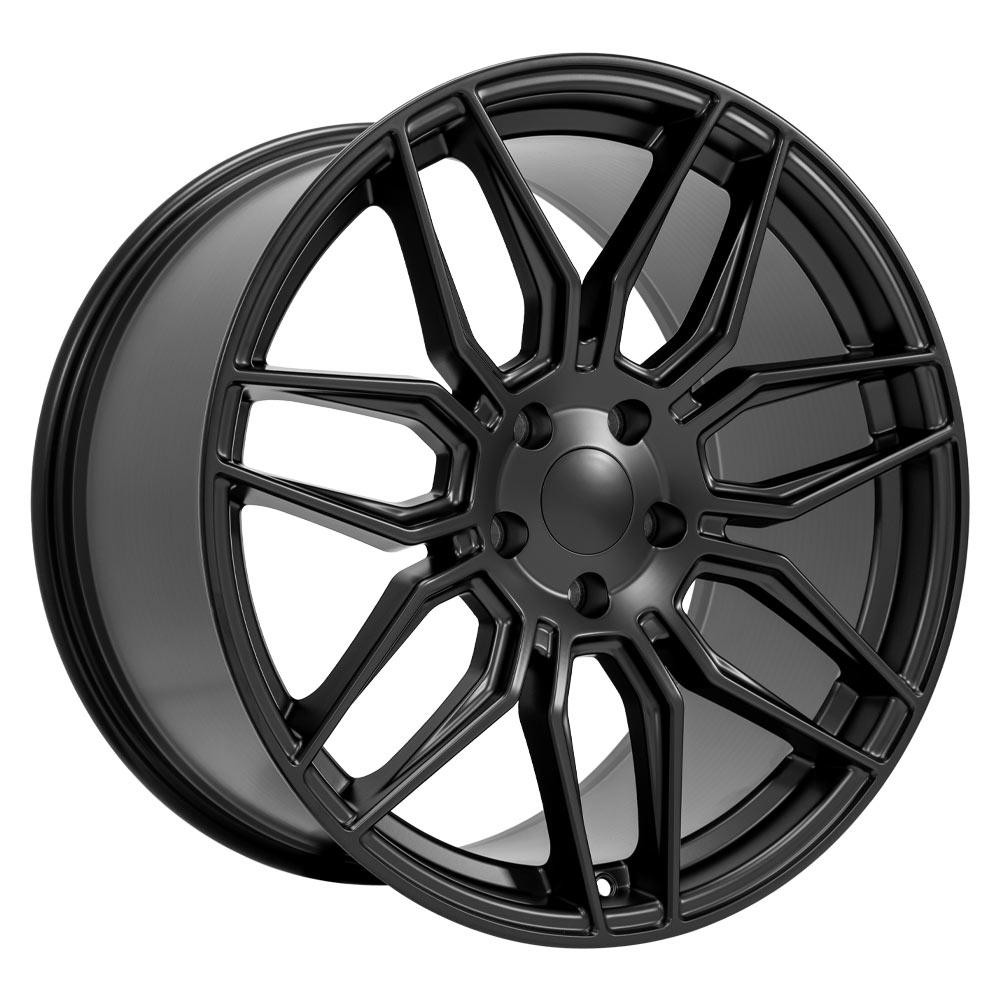 20" Replica Wheel CV03D Fits Chevrolet C8 Corvette 20x11 Satin Black Wheel