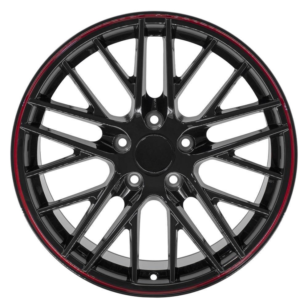 18" Replica Wheel CV08A Fits Chevrolet Corvette C6 ZR1 18x10.5 Redline Wheel