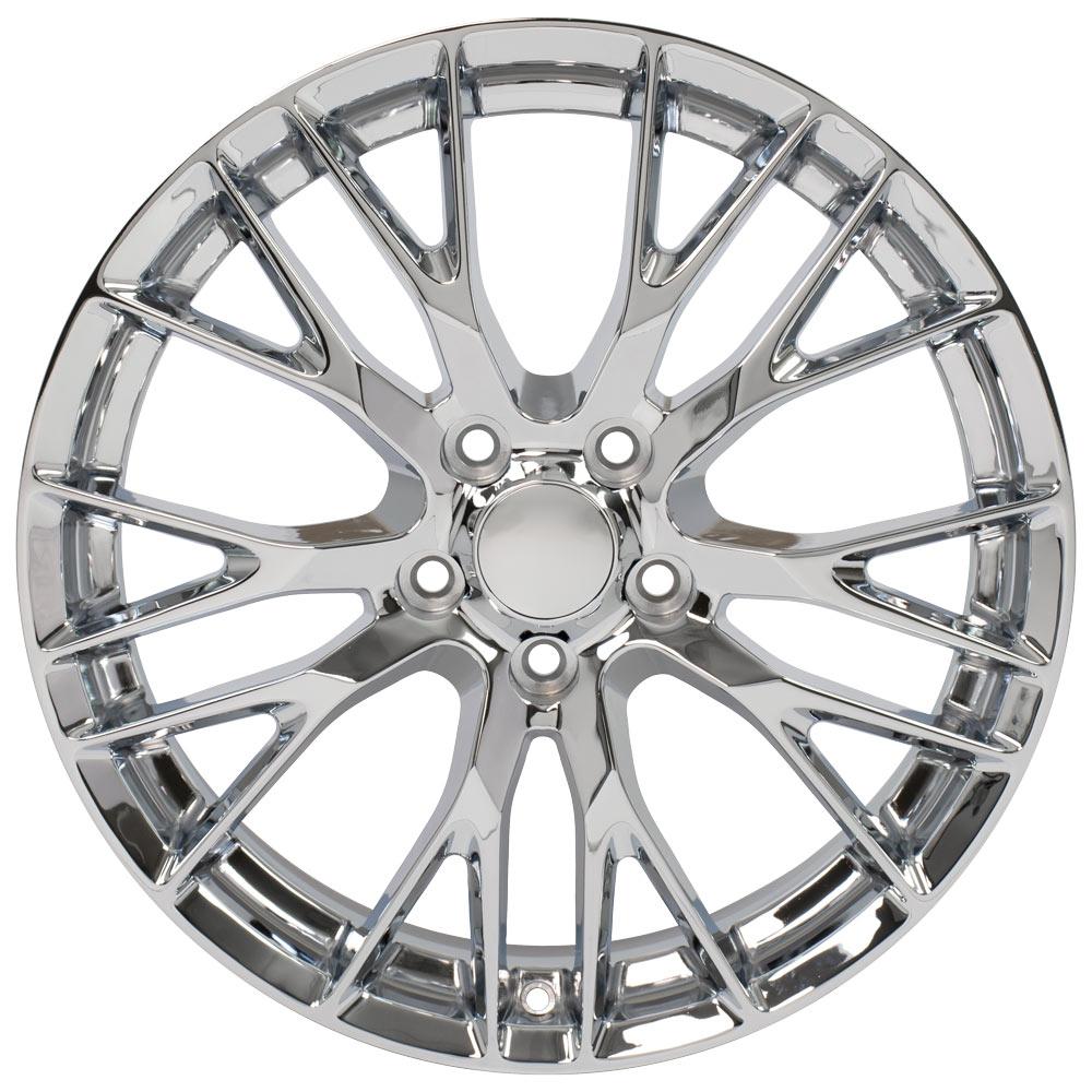 20" Replica Wheel CV22 Fits Chevrolet Corvette C7 Z06 20x10 Chrome Wheel