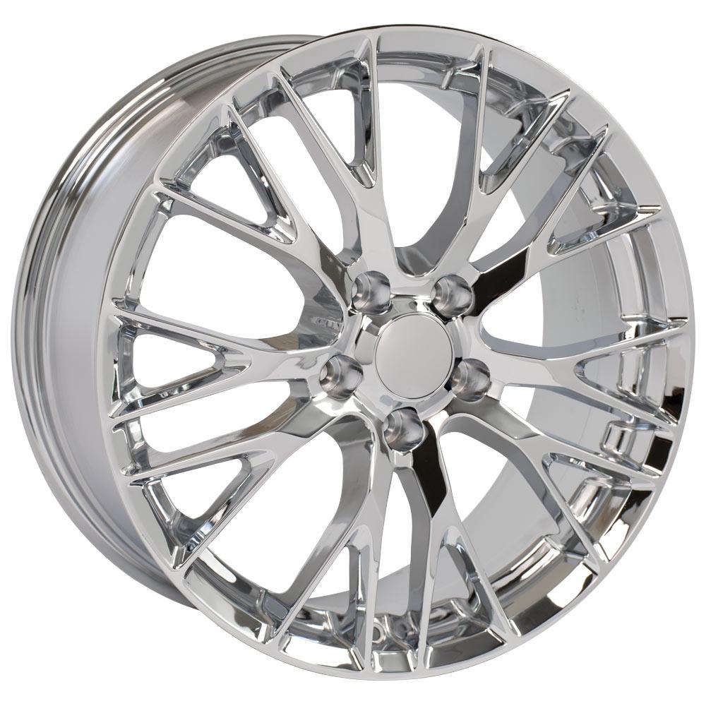 20" Replica Wheel CV22 Fits Chevrolet Corvette C7 Z06 20x10 Chrome Wheel