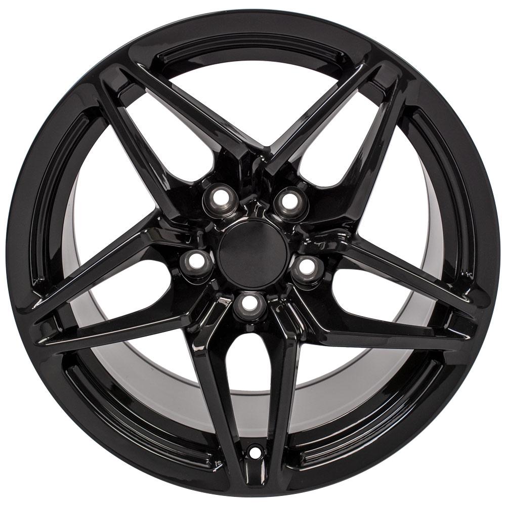 17" Replica Wheel CV31 Fits Chevrolet Corvette C7 ZR1 17x11 Black Wheel