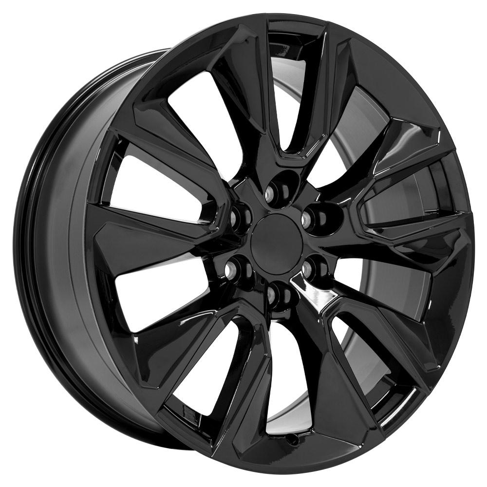 22" Replica Wheel CV32 Fits Chevrolet Silverado 1500 22x9 Black Wheel
