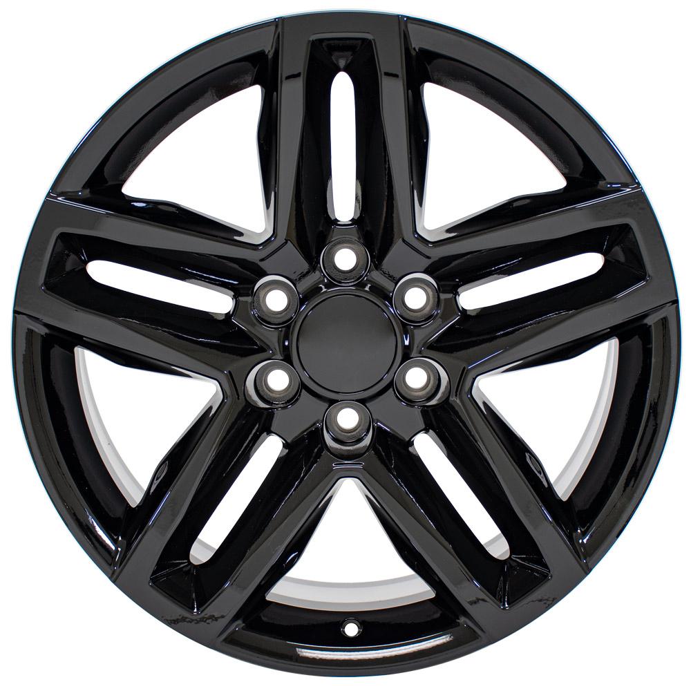 20" Replica Wheel CV34B Fits Chevrolet Silverado 1500 20x9 Gloss Black Wheel