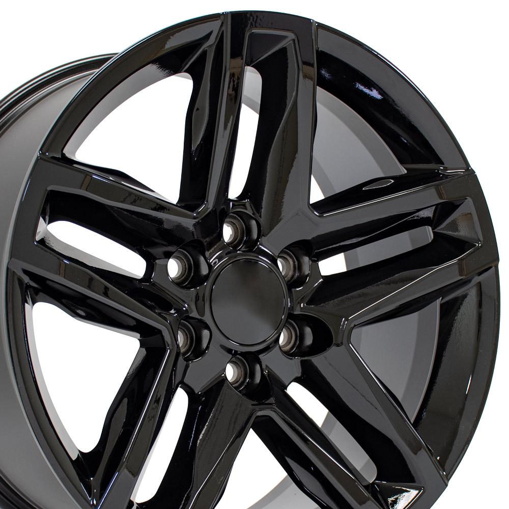 20" Replica Wheel CV34B Fits Chevrolet Silverado 1500 20x9 Gloss Black Wheel