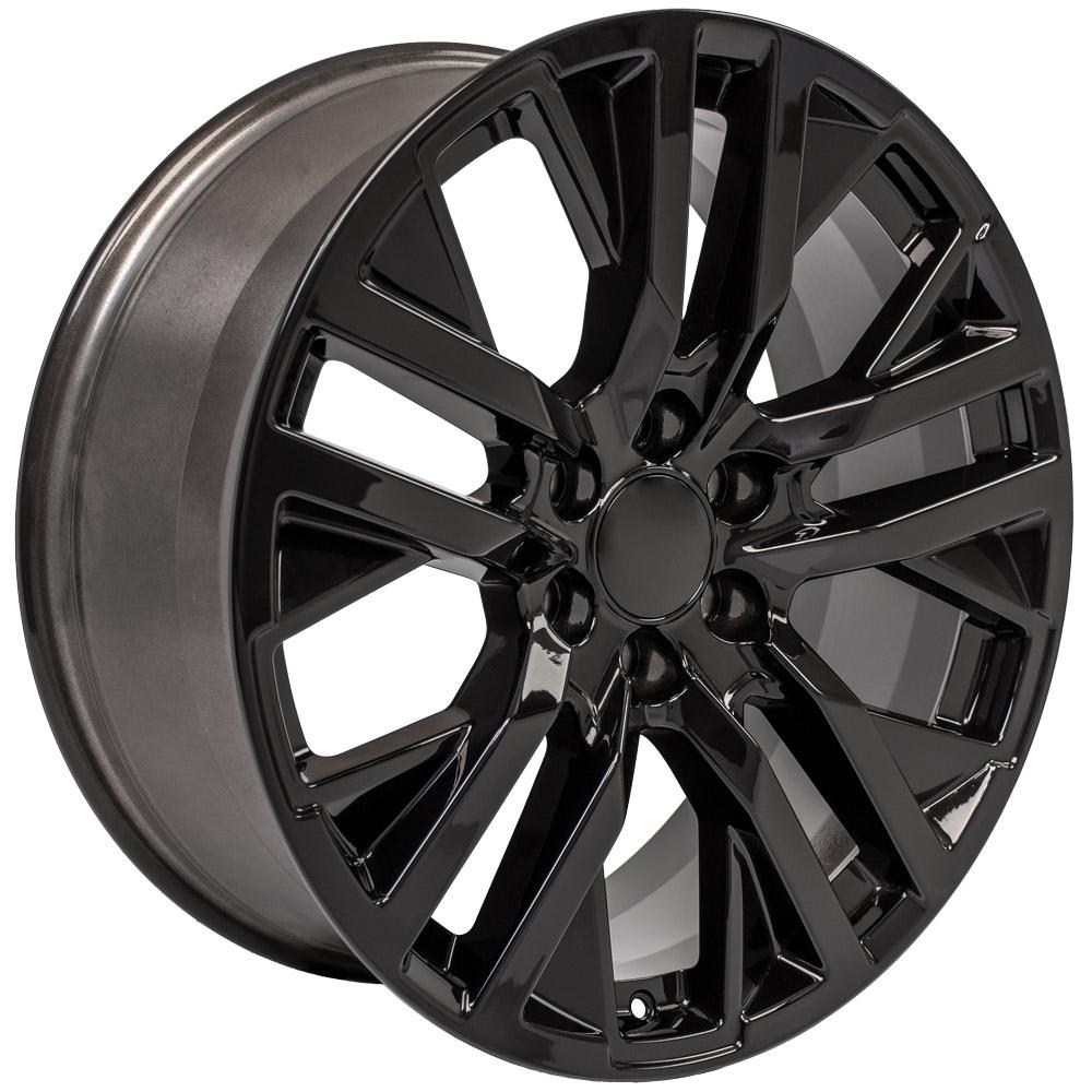 22" Replica Wheel CV38 Fits GMC Sierra 22x9 Black Wheel