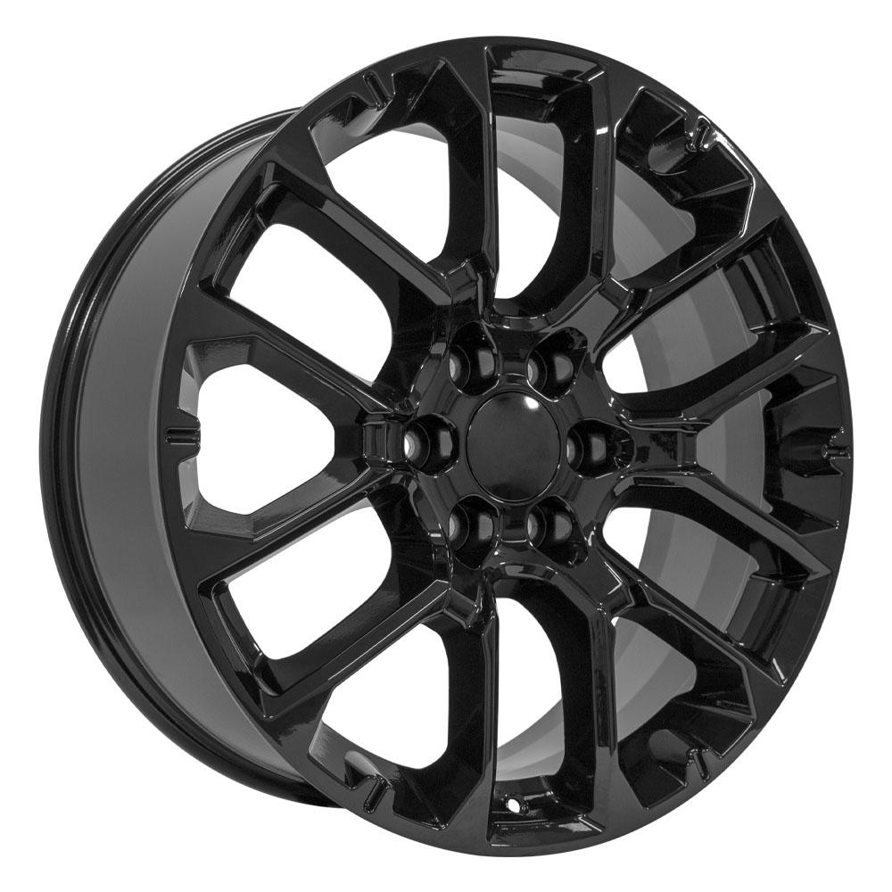 22" Replica Wheel CV67 Fits Chevrolet Suburban 1500 22x9 Gloss Black Wheel