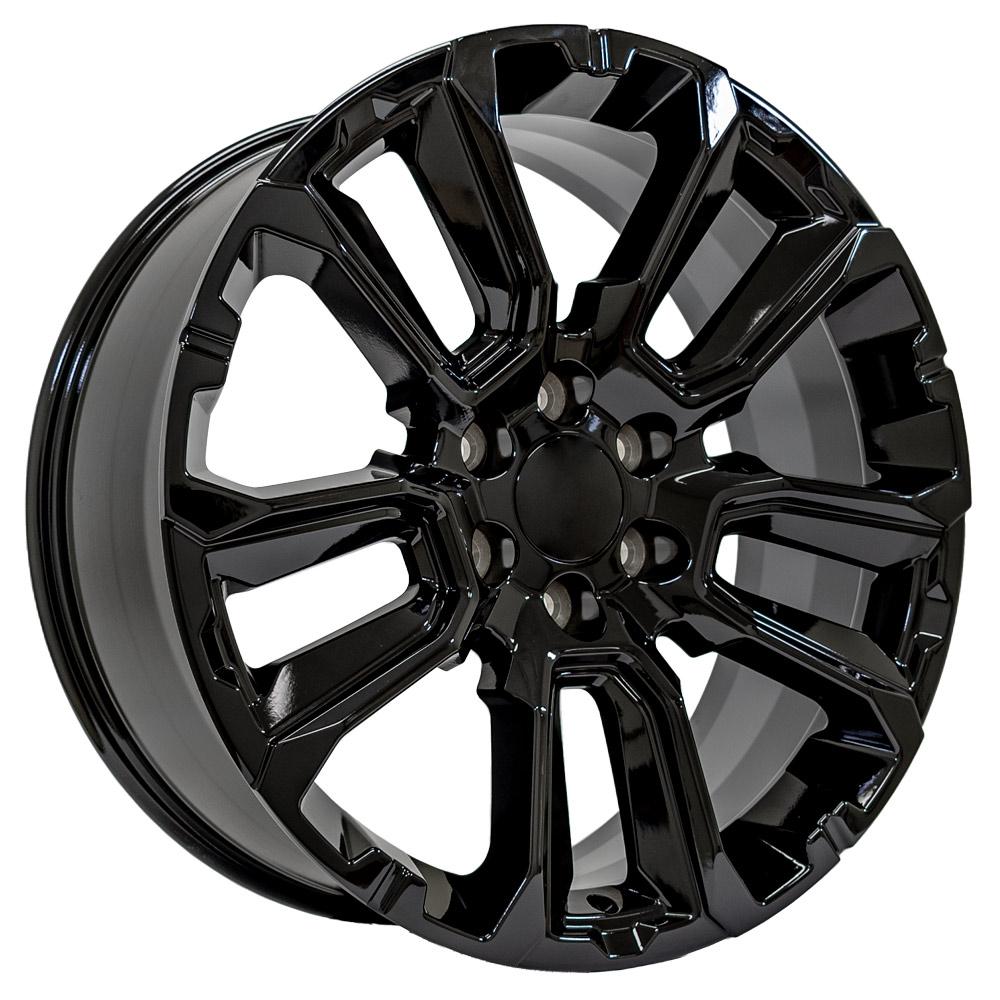22" Replica Wheel CV68 Fits Chevrolet Suburban 1500 22x9 Gloss Black Wheel