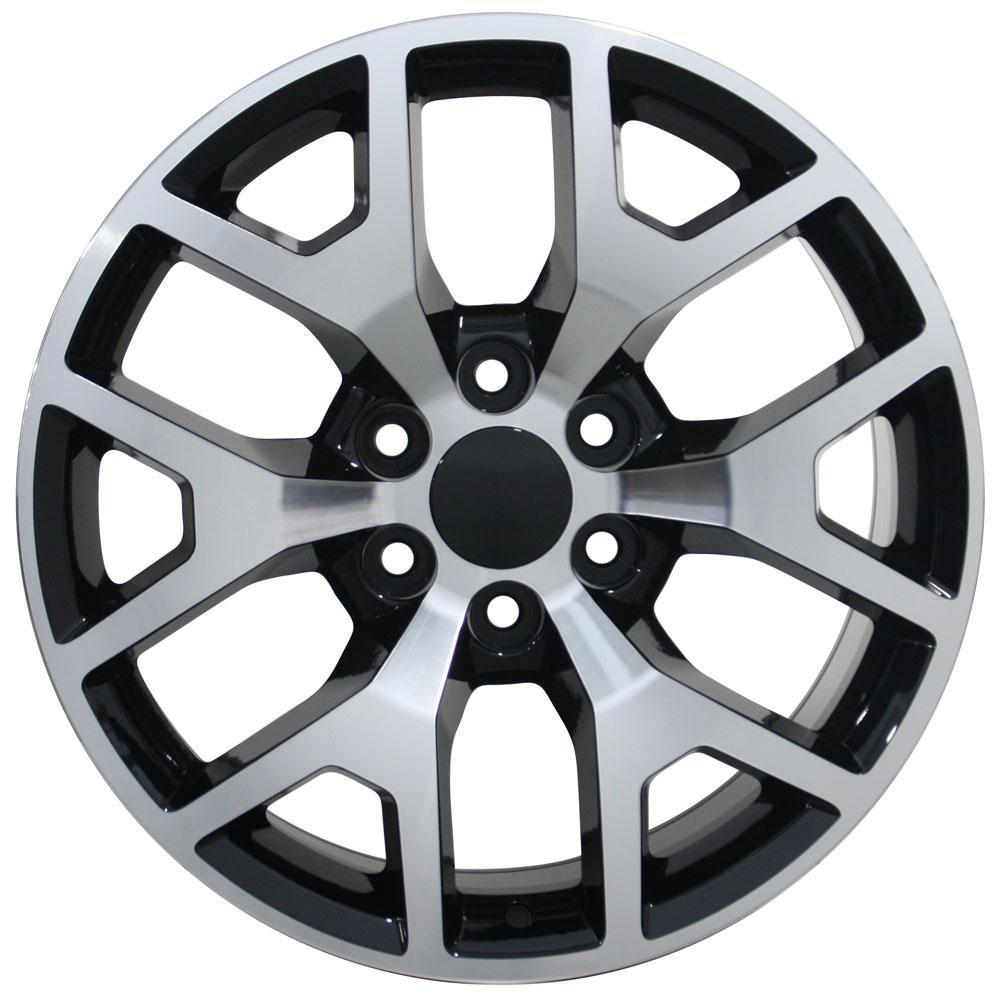 22" Replica Wheel CV92 Fits GMC Sierra 22x9 Machined Wheel