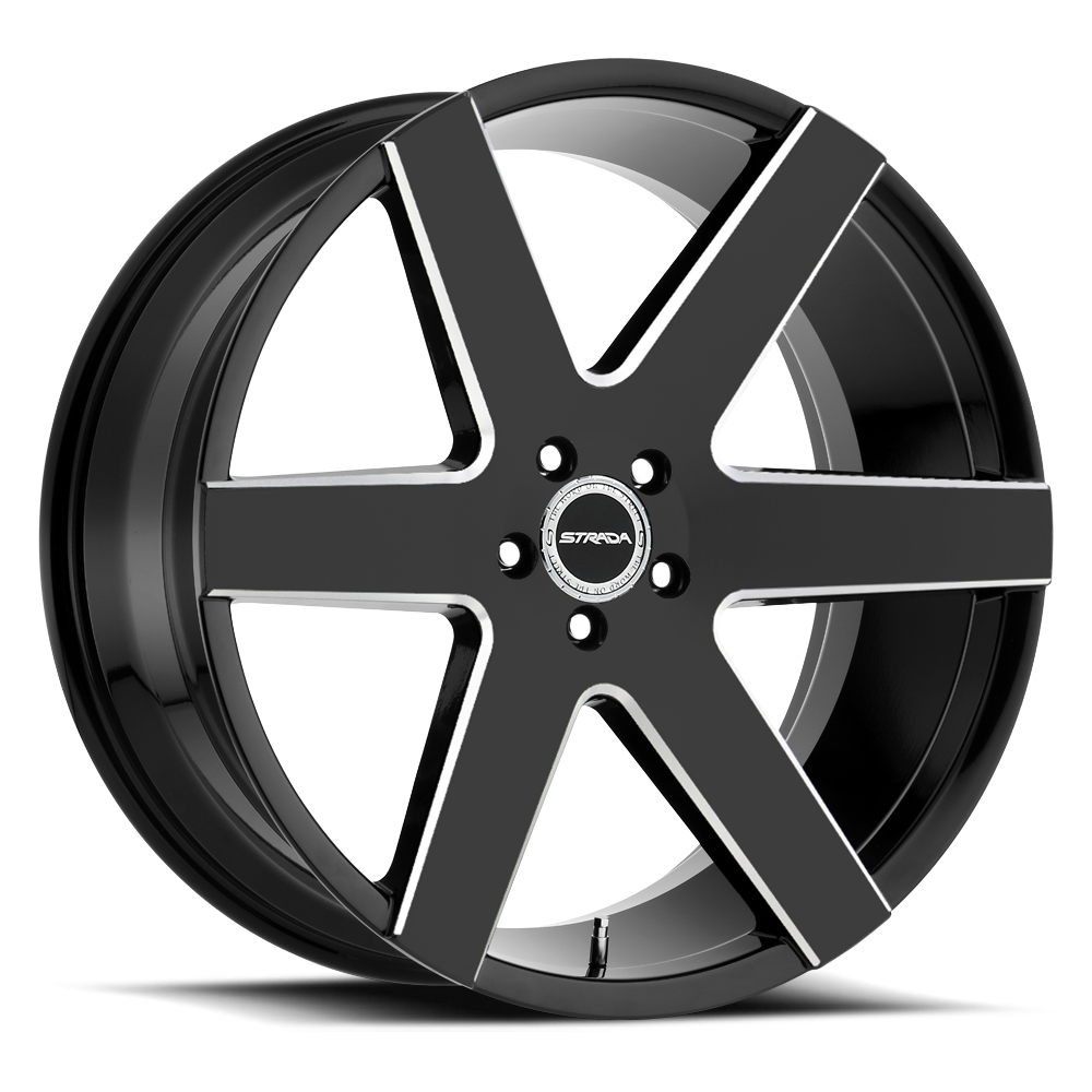 STRADA S60 CODA 24X10 28MM 5X150 GLOSS BLACK MILLED | S60455028GBML