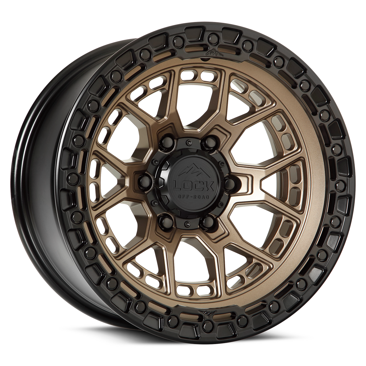 LOCK OFFROAD COMMANDO 17X9 12 5X127 MATTE BRONZE W MATTE BLACK RING
