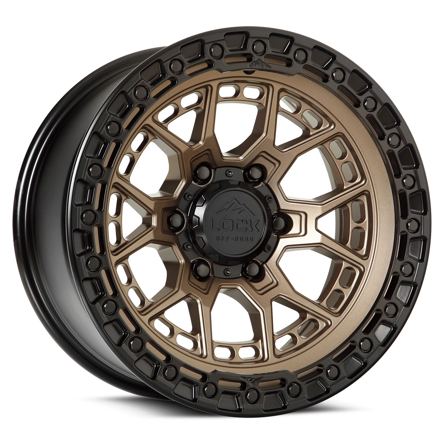 LOCK OFFROAD COMMANDO 20X9 0 6X139.7 MATTE BRONZE W MATTE BLACK RING
