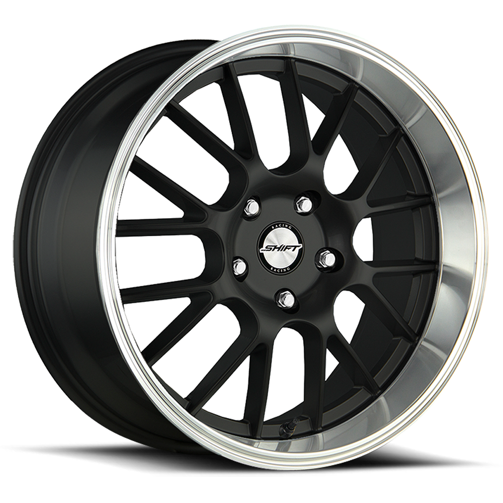 SHIFT H28 CRANK 17X7.5 30MM 5X100/5X114.3 BLACK POLISHED LIP | H28750030BP