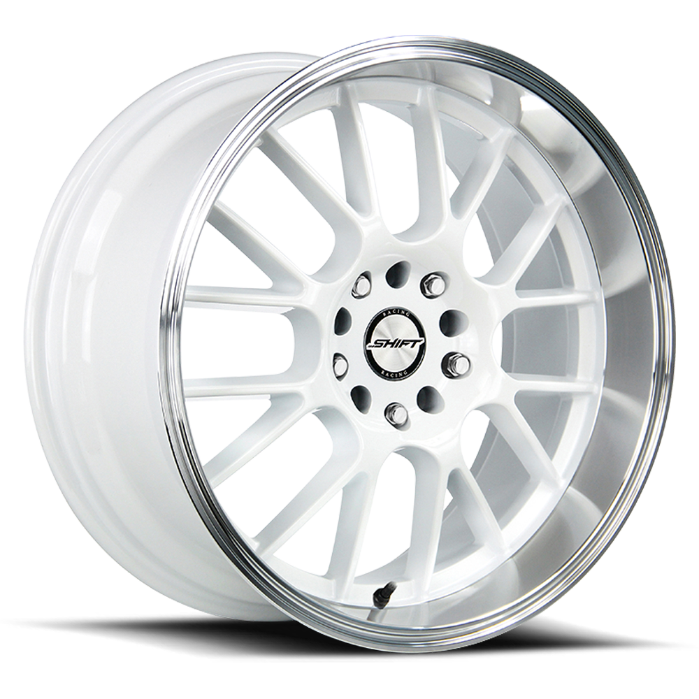 SHIFT H28 CRANK 17X7.5 30MM 5X114.3/5X120 WHITE POLISHED LIP | H28750130WP
