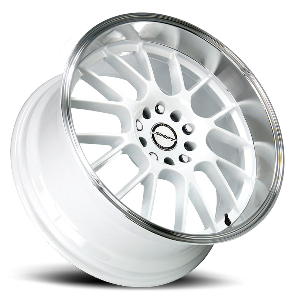 SHIFT H28 CRANK 17X7.5 30MM 5X114.3/5X120 WHITE POLISHED LIP | H28750130WP