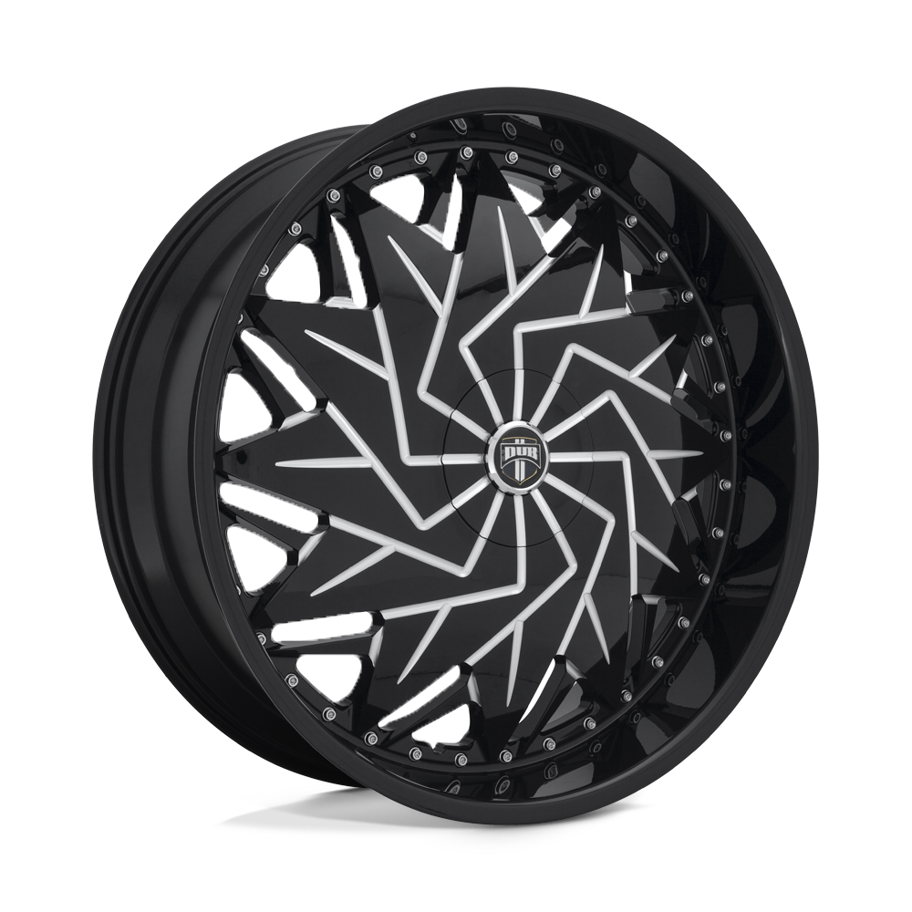 Dub 1Pc S231 DAZR - 26x10 5mm 5x114.3 GLOSS BLACK MILLED Wheel | S231260022+05