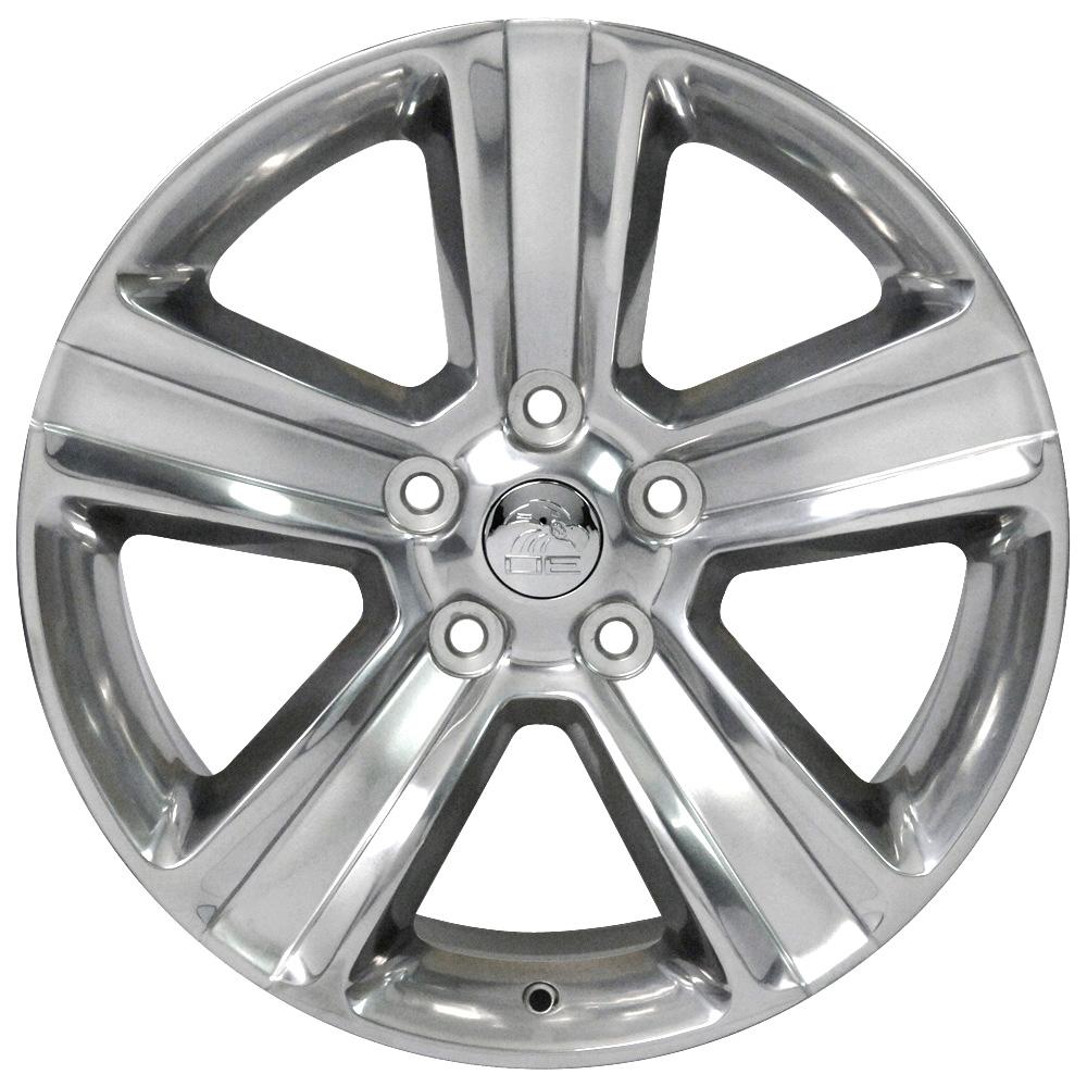 20" Replica Wheel DG65 Fits Dodge RAM 20x9 Polished Wheel