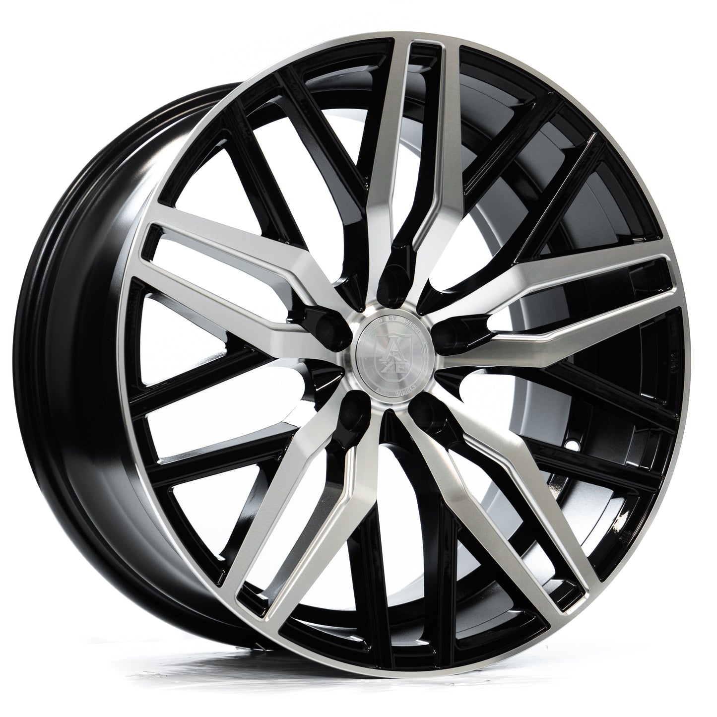 AXE EX30 19x8.5 35 5x112 BLACK AND POLISHED FACE