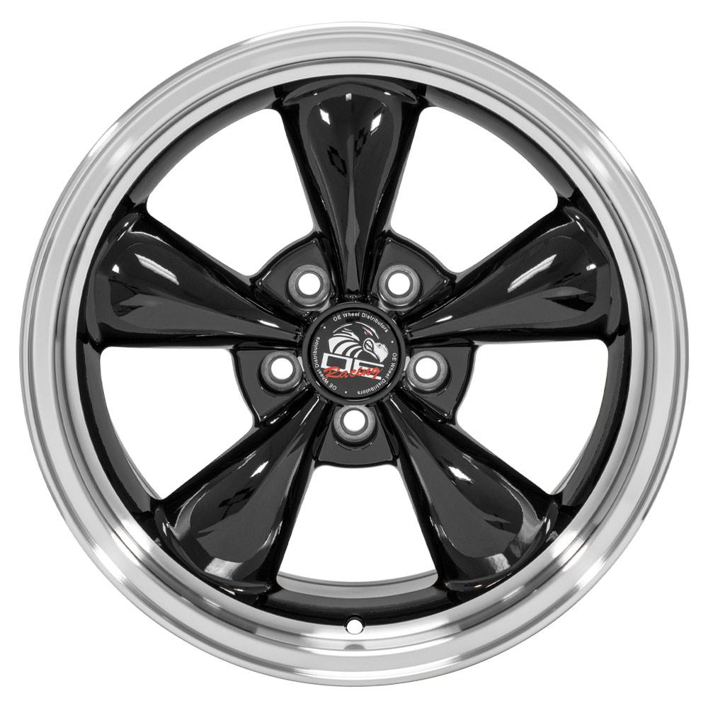 17" Replica Wheel FR01 Fits Ford Mustang Bullitt 17x9 Black Wheel