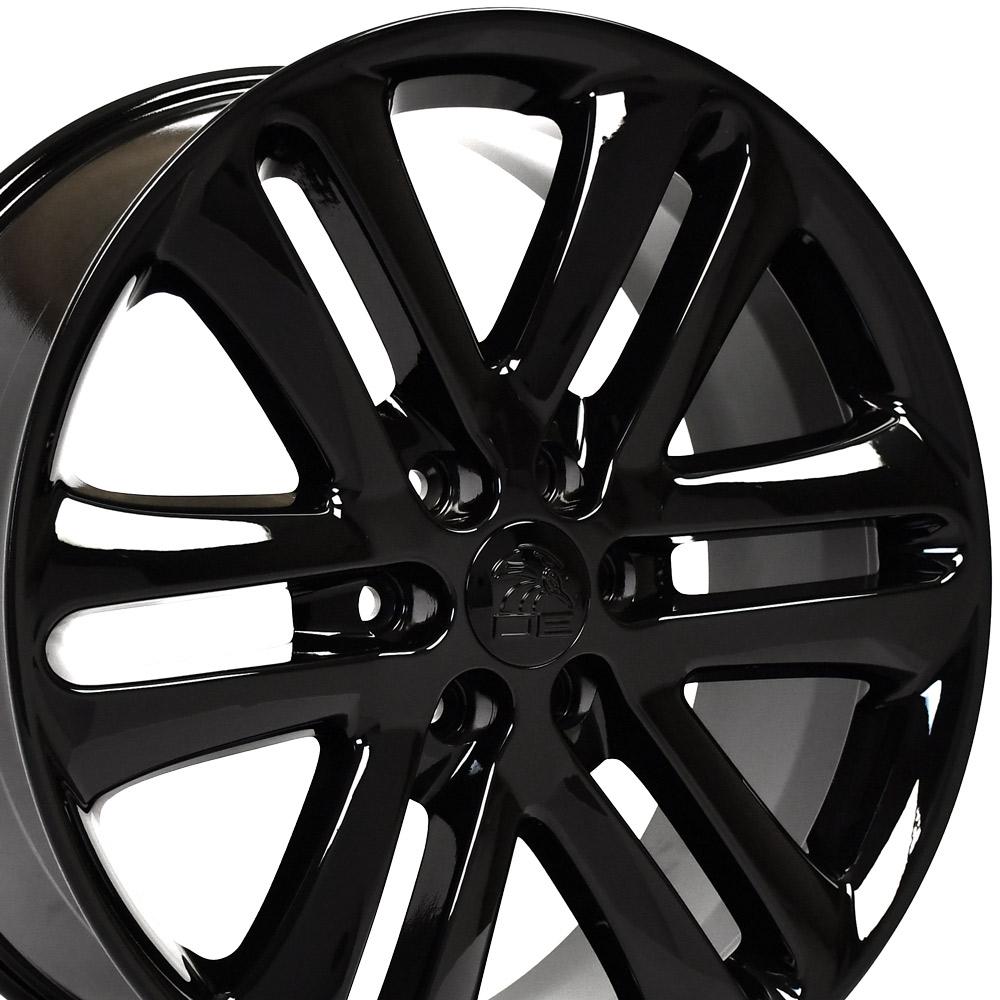 22" Replica Wheel FR76 Fits Ford F150 22x9 Gloss Black Wheel