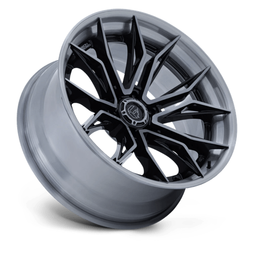FUEL 1PC FC404 MUTINY 20X9 20 6X139.7 GLOSS BLACK BRUSHED DARK TINT