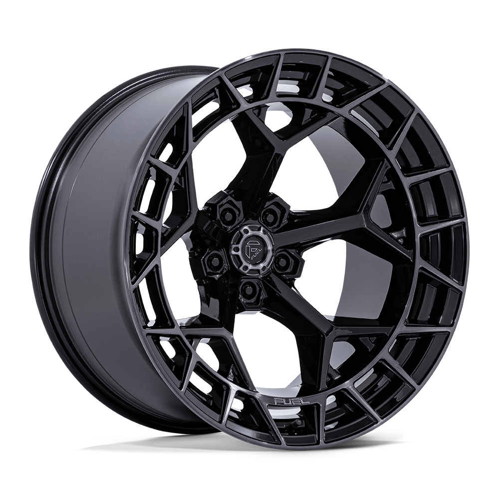 FUEL 1PC FC873 CHARGER 22X12 -44 5X127 GLOSS BLACK BRUSHED DARK TINT
