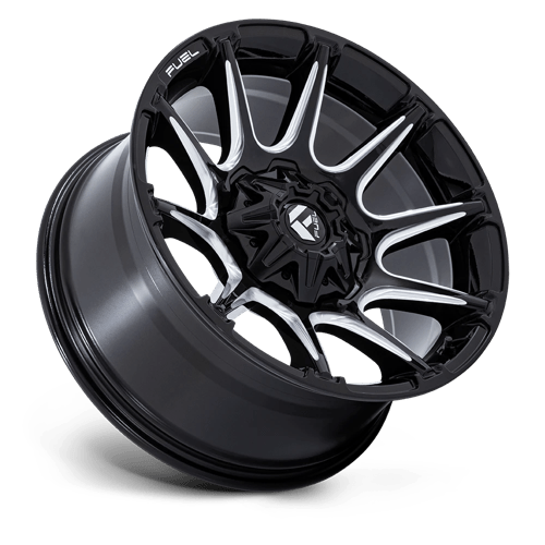 FUEL 1PC FC880 SUPER C 22X10 10 6X135/6X139.7 GLOSS BLACK MILLED