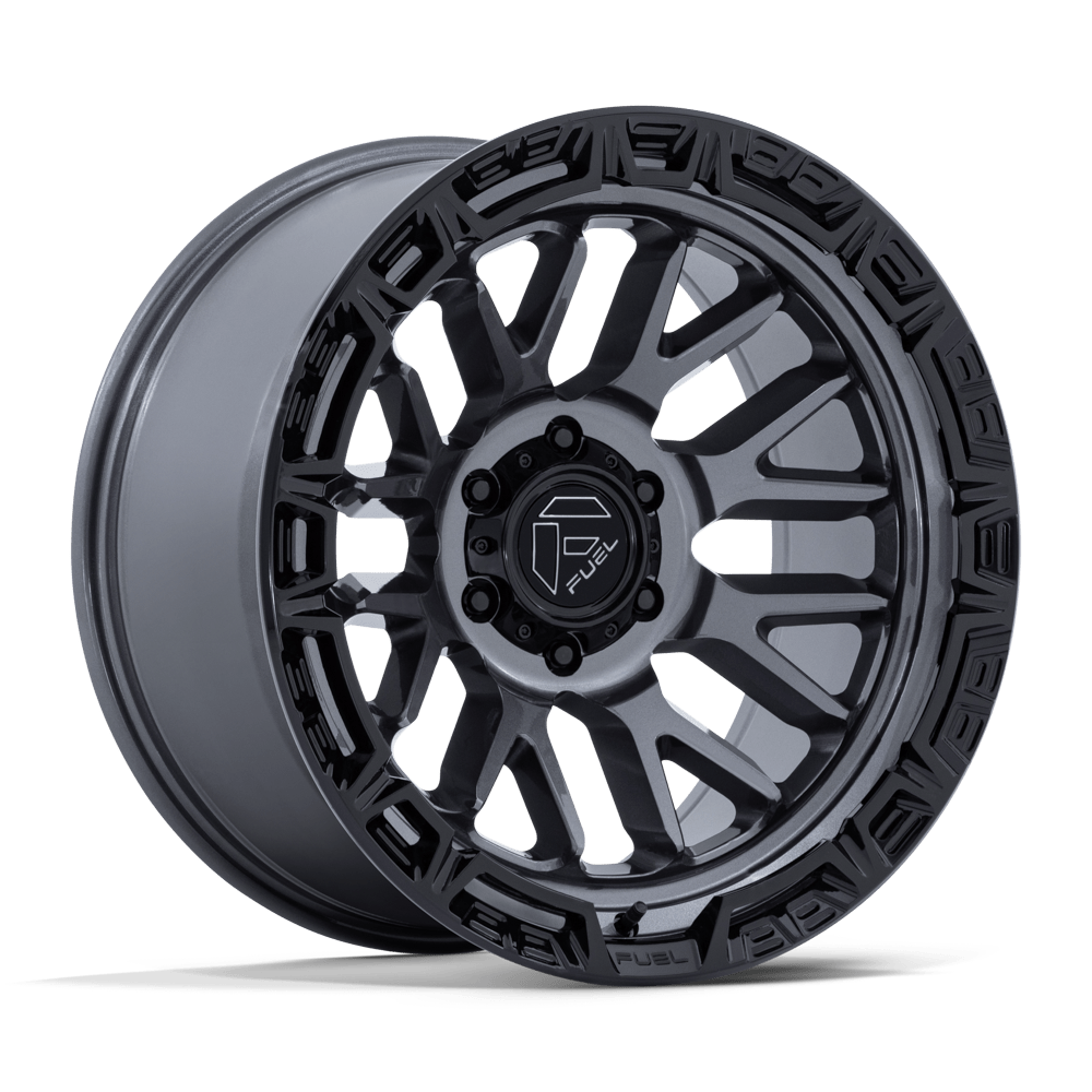 FUEL 1PC FC890 RAIL 17X9 1 6X139.7 GLOSS GUNMETAL W/ G-BLK LIP