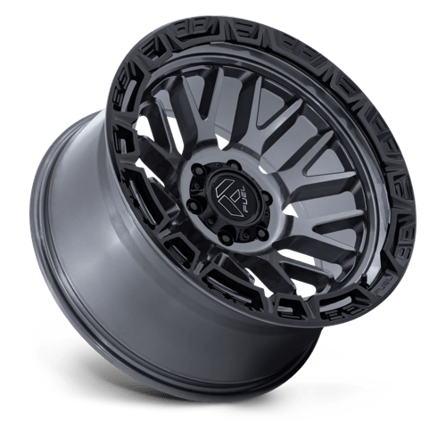 FUEL 1PC FC890 RAIL 17X9 1 6X139.7 GLOSS GUNMETAL W/ G-BLK LIP