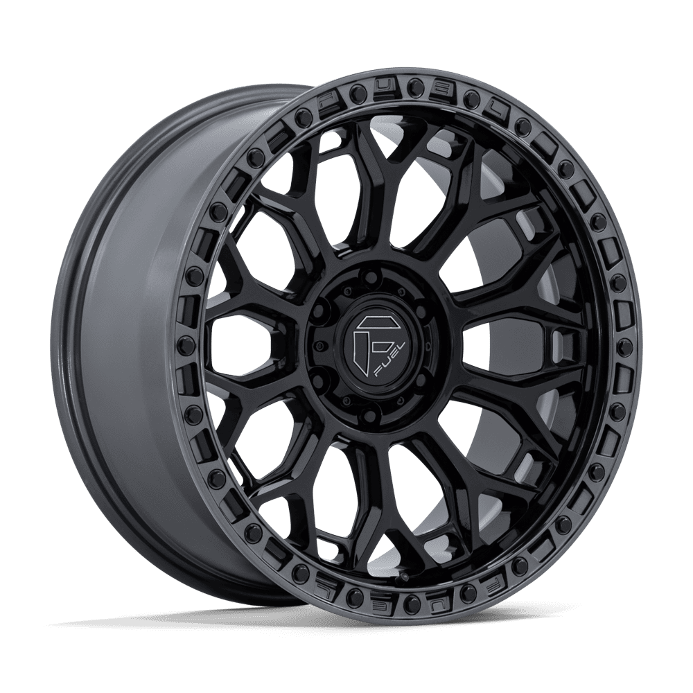 FUEL 1PC FC901 TALON 20X9 1 5X127 GLOSS BLACK W/ GUNMETAL LIP