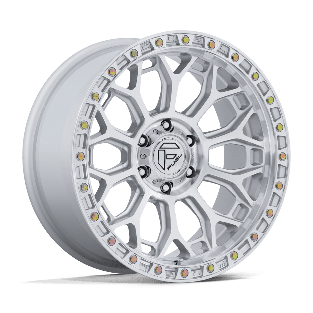 FUEL 1PC FC901 TALON 20X9 1 6X139.7 GLOSS SILVER W/ MACHINED FACE