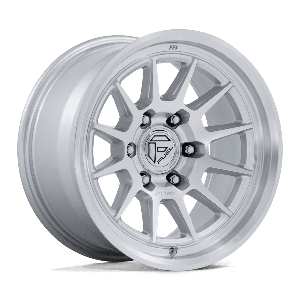 FUEL 1PC FC902 SPUR 17X9 -12 6X135 GLOSS SILVER W/ MACHINED FACE