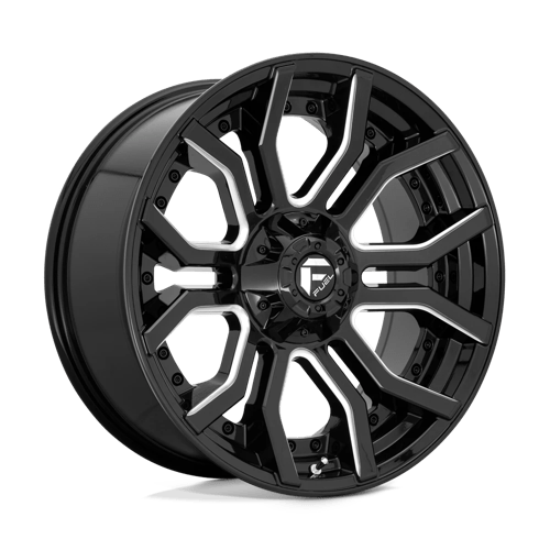 Fuel D711 RAGE - 22x10 -18mm 6x135/6x139.7 GLOSS BLACK MILLED Wheel | D71122009847