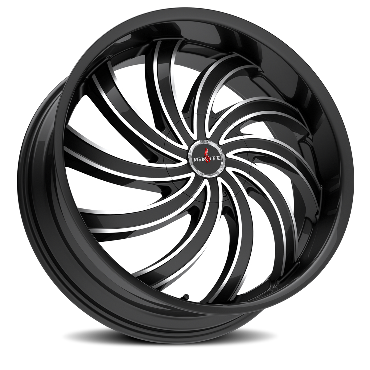 IGNITE G04 FLAME 20X8.5 35MM 5X114.3/5X120 GLOSS BLACK MILLED | G0408550135GBML