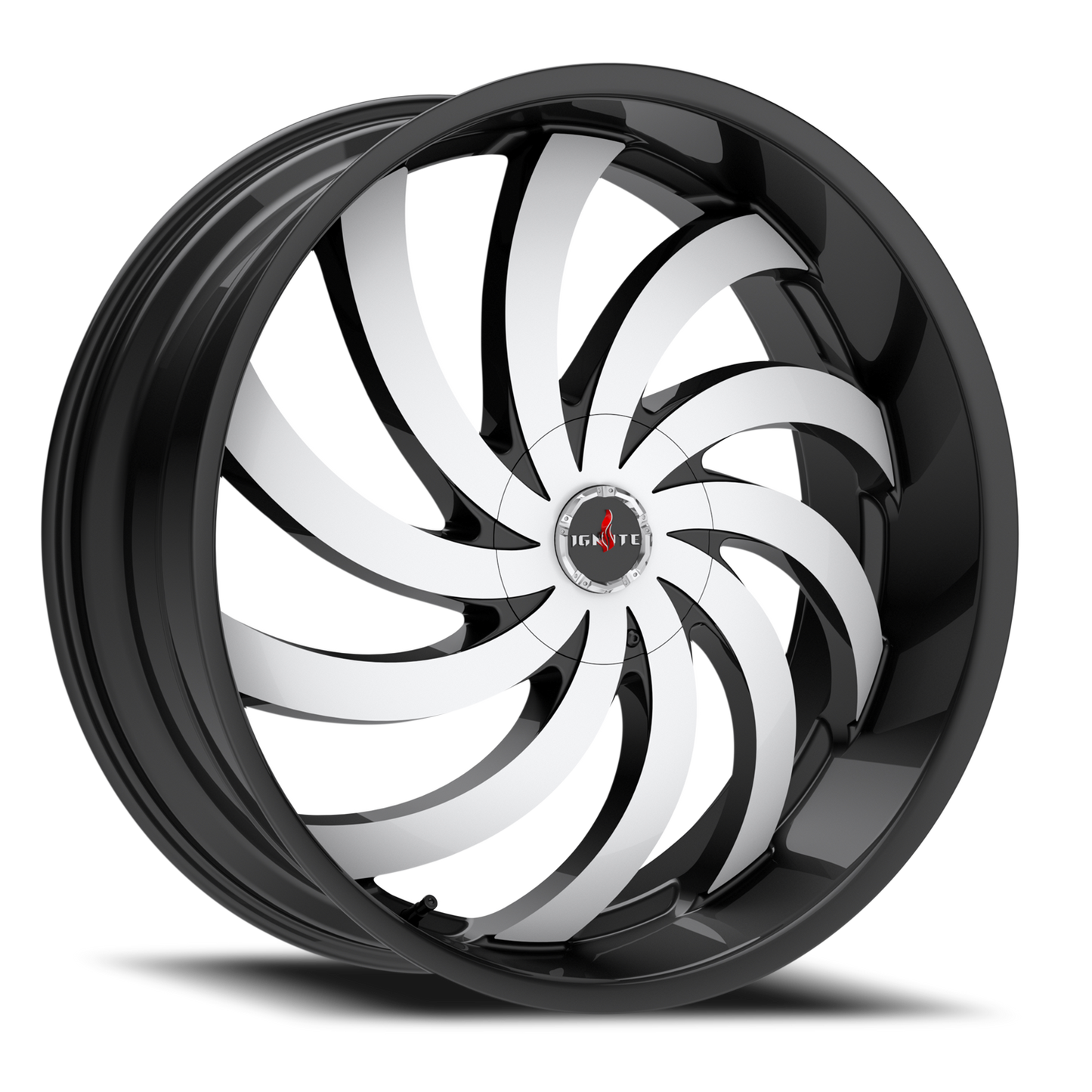 IGNITE G04 FLAME 22X9.5 15MM 5X115/5X120 GLOSS BLACK MACHINED | G0429551615GBM