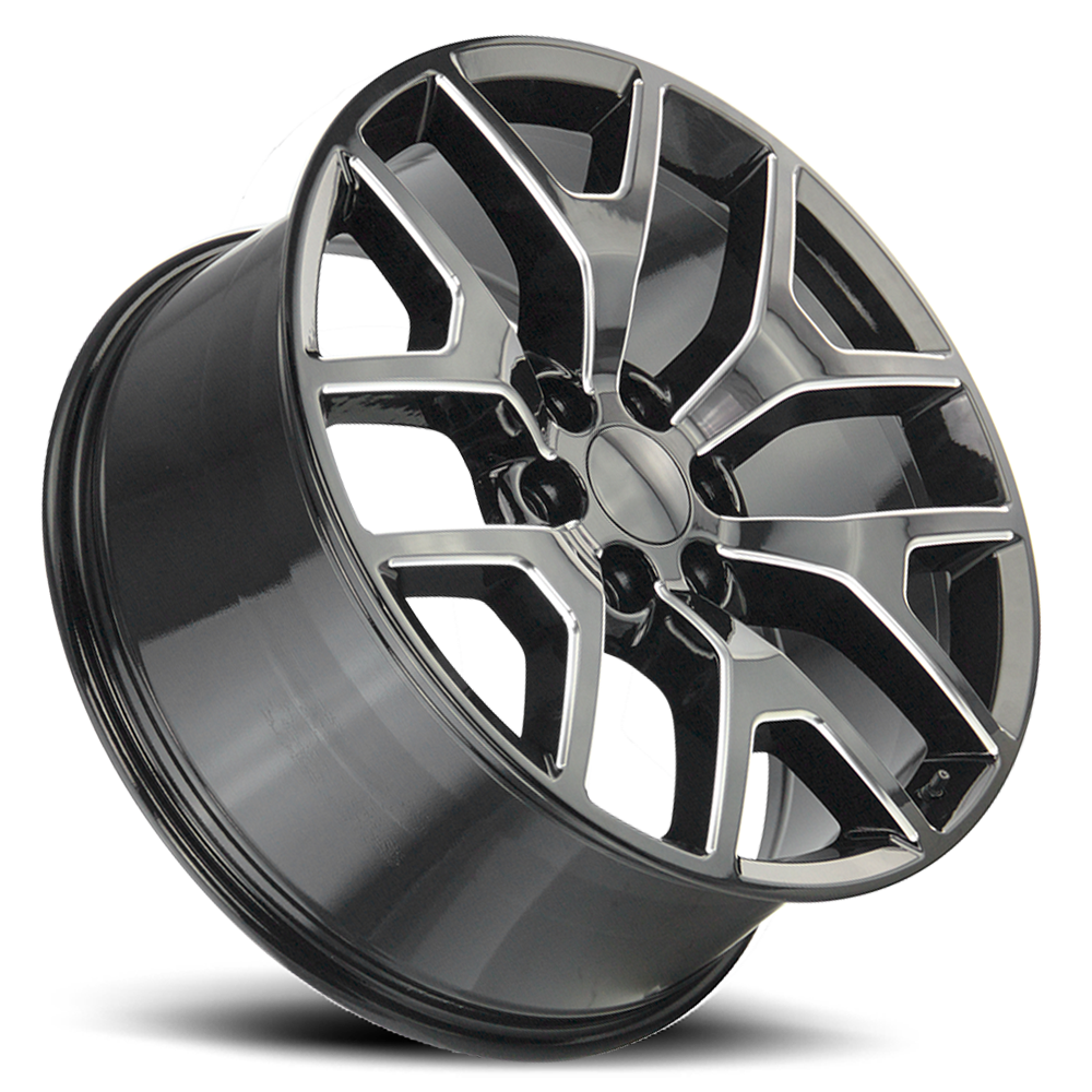 Strada Wheel Replicas GMC Sierra R150 22x9 31 6x139.7 Gloss Black Milled