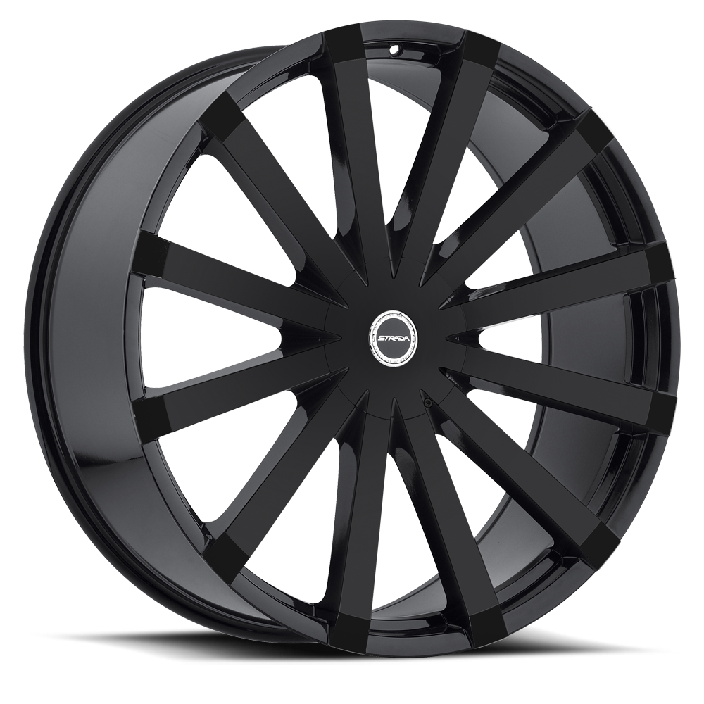 STRADA S50 GABBIA 20X8.5 15MM 5X115/5X120 ALL GLOSS BLACK | S50050115GB