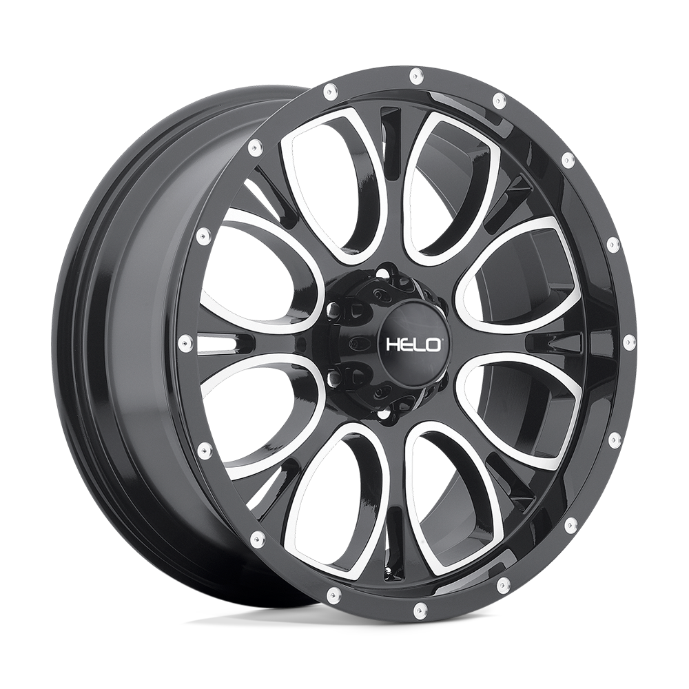 Helo HE879 - 17x9 -12mm 5x127 GLOSS BLACK MACHINED & MILLED Wheel | HE87979050312NGC