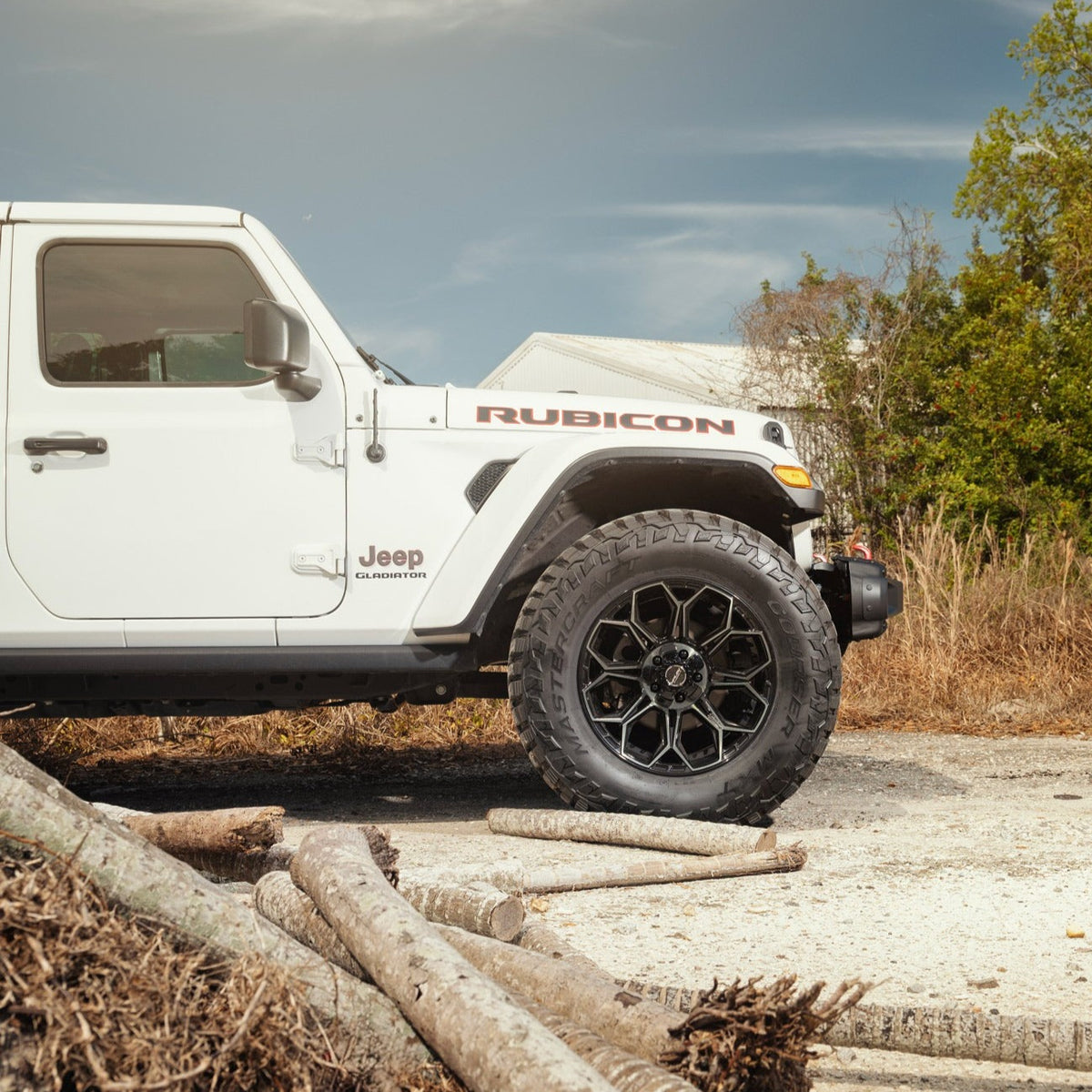 SET OF 4 WHEEL & TIRE PACKAGE | 4Play 4P83 20x10 -18 5x127/5x139.7 Gloss Black | 33x12.50R20 SureTrac Wide Climber R/T I