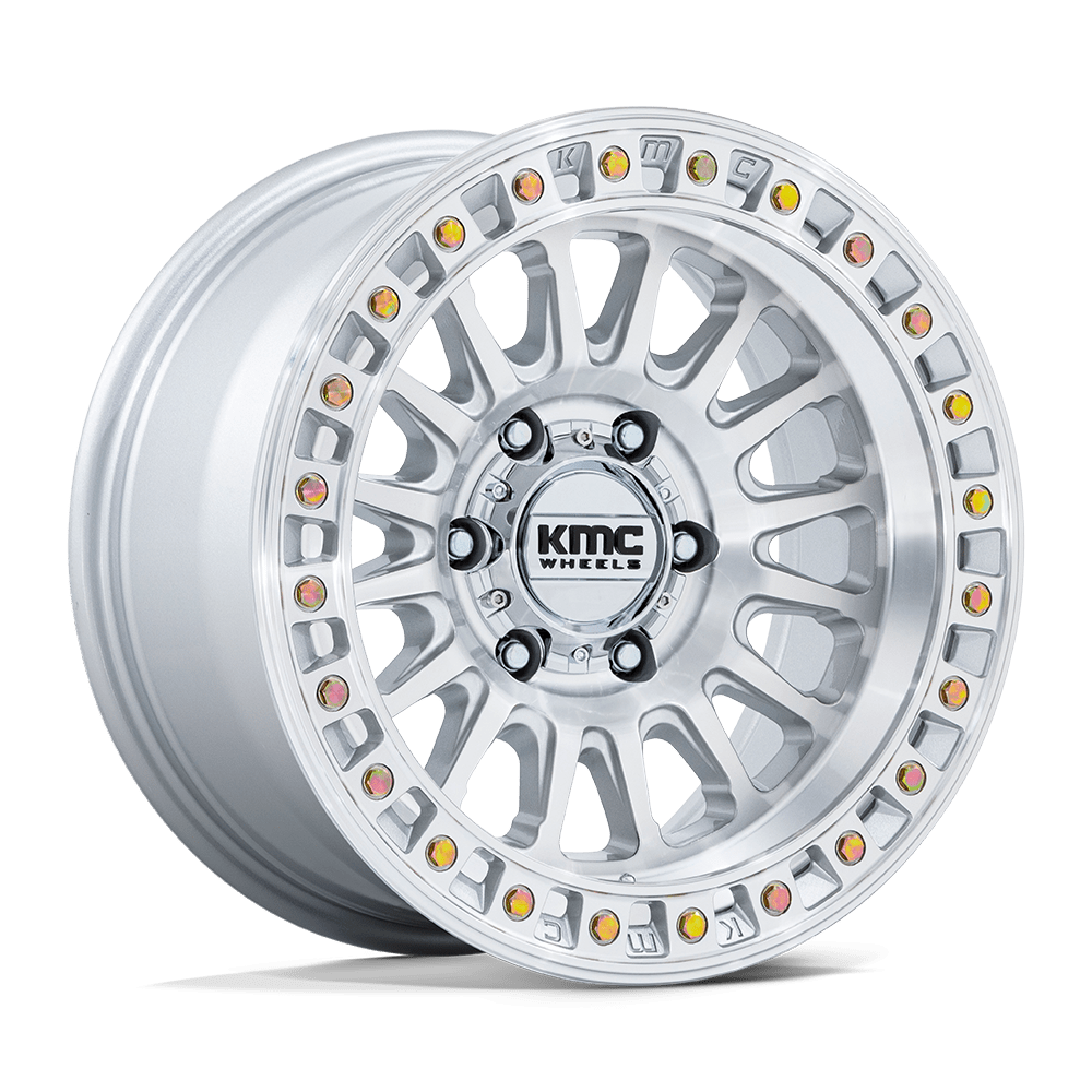 KMC KM552 IMS 20X9 0 8X180 GLOSS SILVER W/ MACHINED FACE