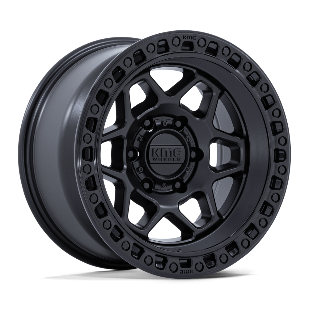 KMC KM553 TORX 17x8.5 0 6x135 MATTE BLACK W/ GLOSS BLACK LIP