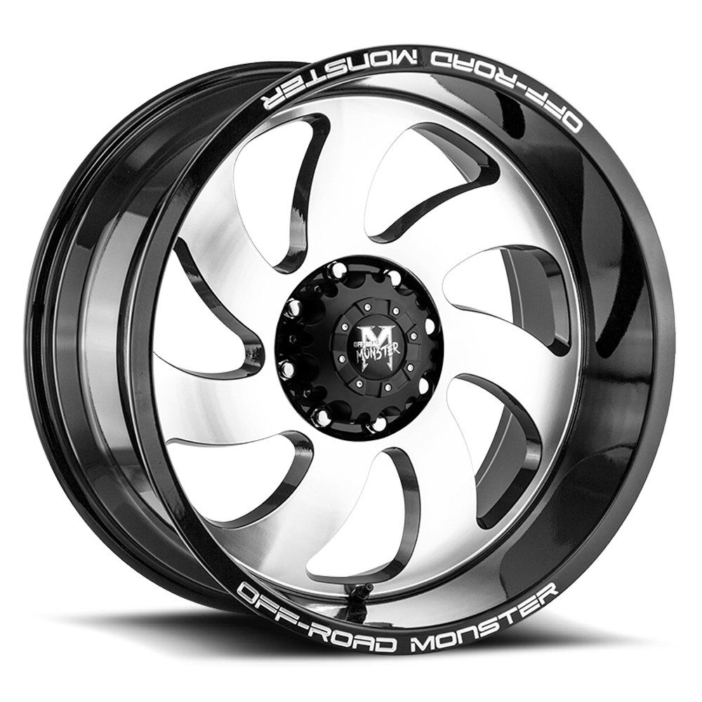 OFF ROAD MONSTER M07 M07 20X10 NEG 19MM 8X165.1 GLOSS BLACK MACHINED | M070865N19GBM