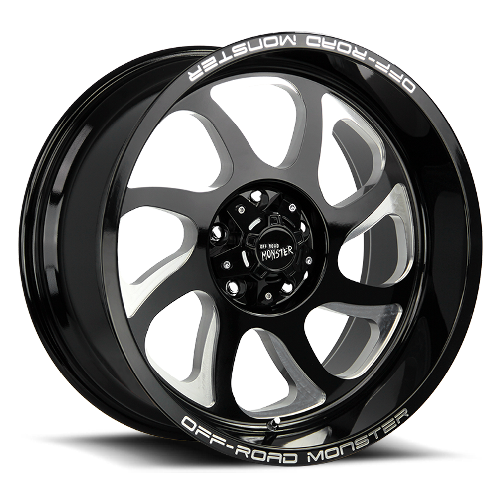 OFF ROAD MONSTER M22 M22 20X10 NEG 19MM 8X165.1 GLOSS BLACK MILLED | M220865N19GBML