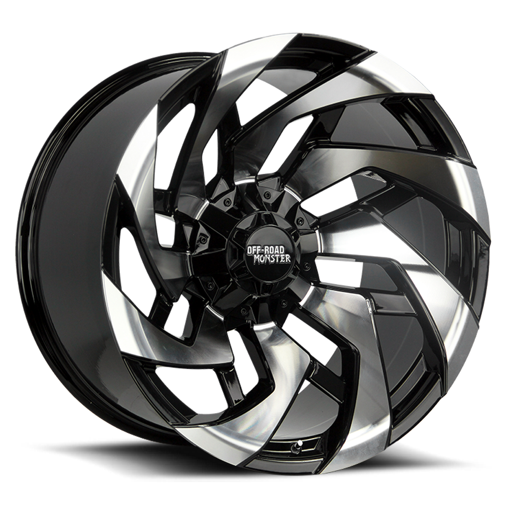 OFF ROAD MONSTER M24 M24 22X12 NEG 44MM 8X165.1/8X170 GLOSS BLACK MACHINED | M24212867N44GBM