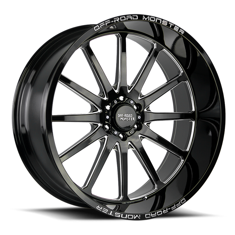 OFF ROAD MONSTER M26 M26 26X12 NEG 44MM 5X127 GLOSS BLACK MILLED | M26612527N44GBML
