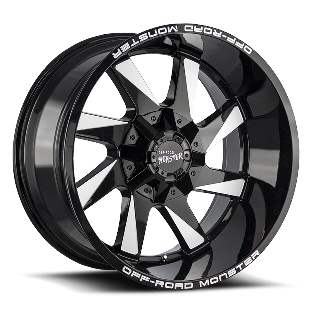 OFF ROAD MONSTER M80 M80 24X12 NEG 44MM 6X139.7 GLOSS BLACK MILLED | M80412639N44GBML